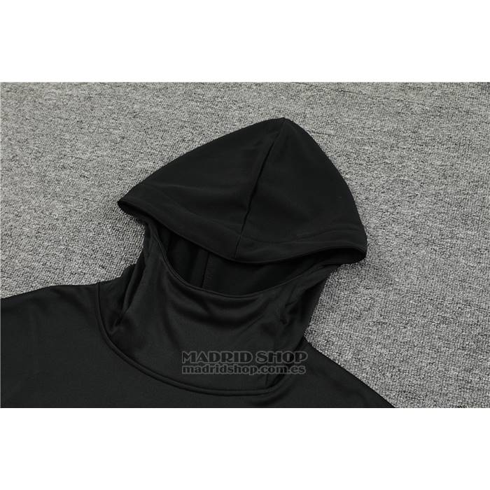 Chandal con Capucha del Real Madrid Nino 2023 Negro y Rosa